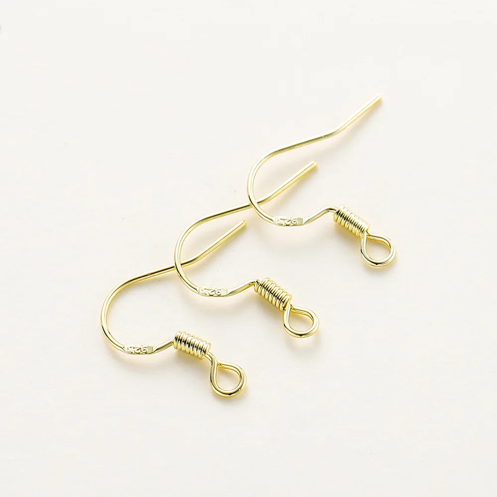 20PCS 14K/18K Genuine Gold Plated Ear Hook 925 Printed Earring Ear Hook Pure Copper Material Anti Allergic Ear Hook Material