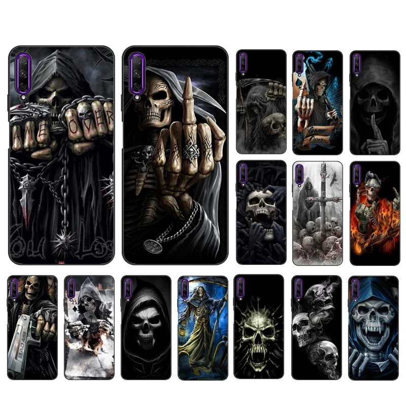 

Grim Reaper Skull Phone Case for Huawei P50 Pro P30 P40 Lite P40Pro P20 lite P10 Plus Mate 20 Pro Mate20 X