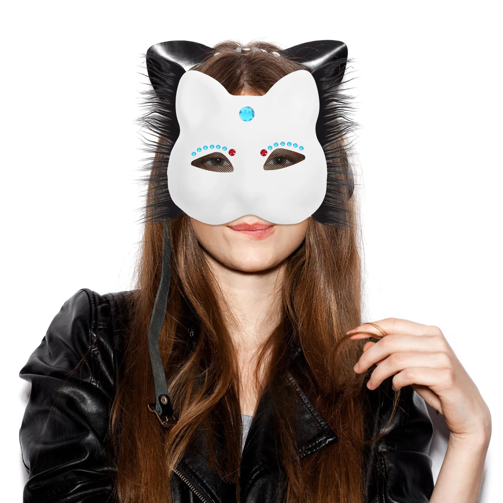 1 ensemble de masques de chat à faire soi-même, masque Animal en papier à peindre pour Cosplay, mascarade, fête, artisanat fait à la main, fourniture d'activités de créativité pour enfants