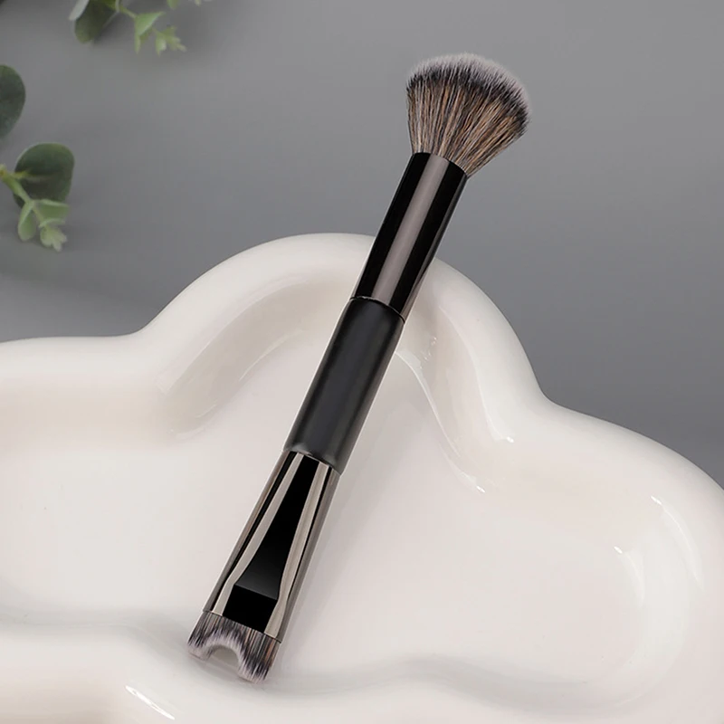 1PC U-Shaped Nose Contour Makeup Brush For Sculpting & Defining Double Head Foundation Highlighter Brush Nose Shadow Brush