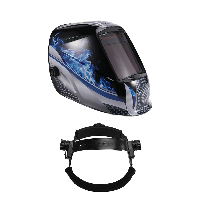 ABRM-casco de soldadura, máscara de soldador de visión grande, lente de Color verdadero para soldadura por arco, máscara de soldadura de corte, oscurecimiento automático de potencia