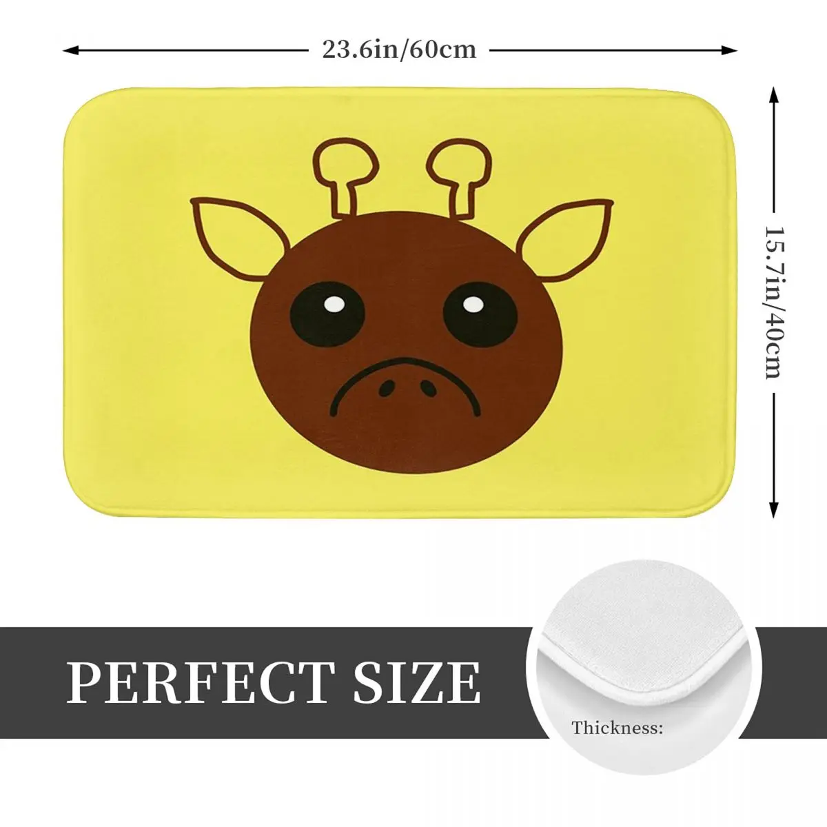 Simple Cute Giraffe Doormat Kitchen Entrance Home Floor Mat Non-slip Carpet Rug for Bedroom Footpad Mats