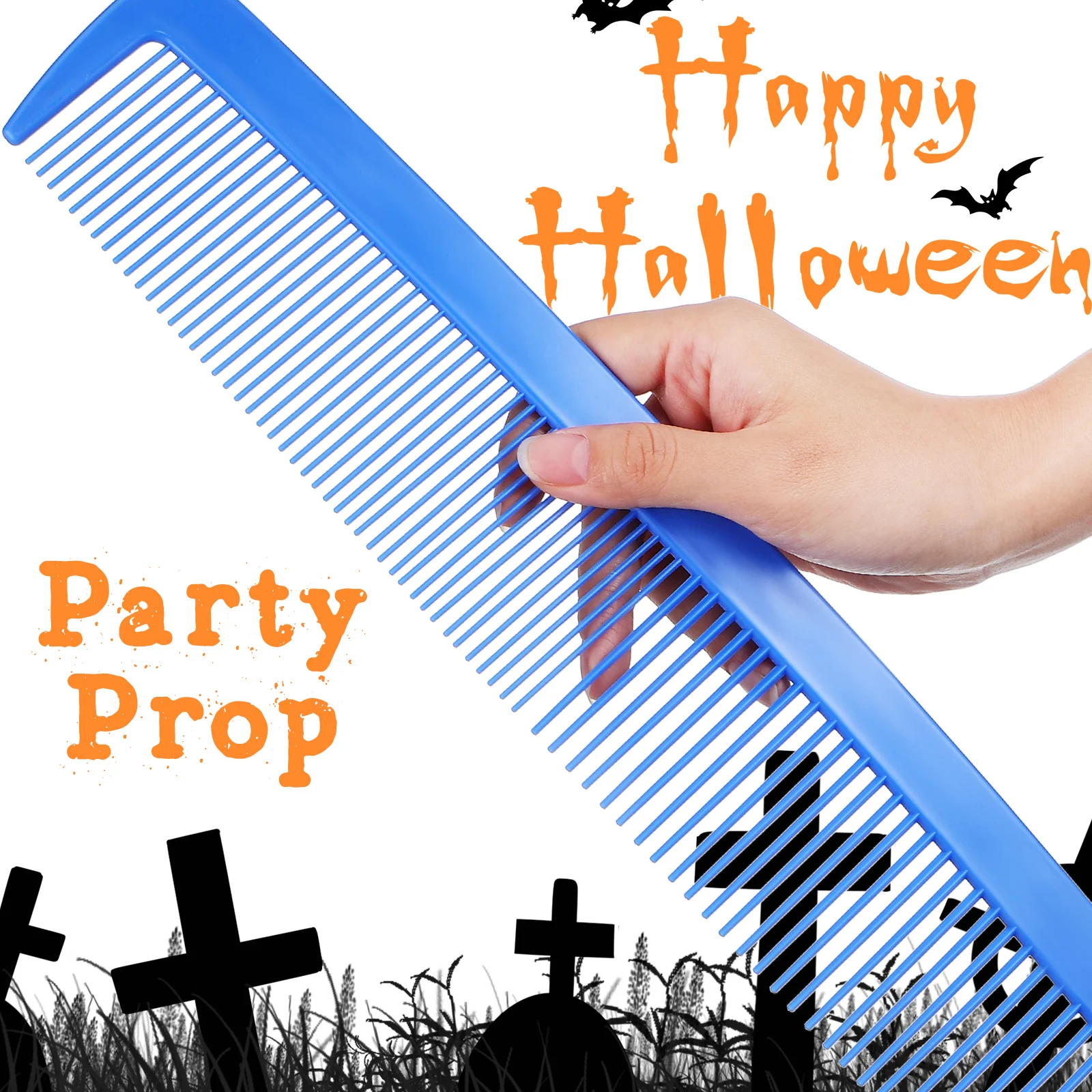 3 Pcs Giant Comb Apparel Big Make up Plastic Party Photo Prop Halloween Favors Miss Huge Prank