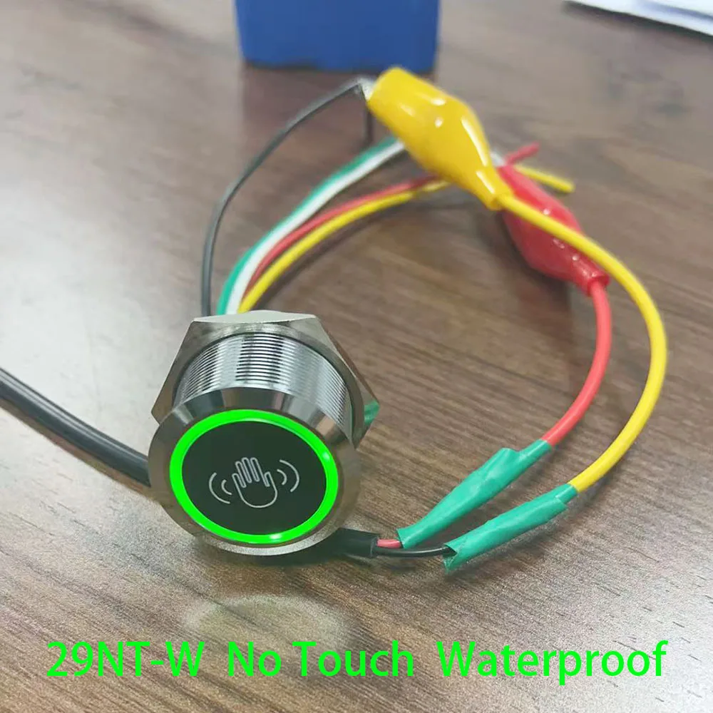 Sensor infrarrojo sin contacto, interruptor de salida, sistema de Control de acceso de liberación de inducción, DC12V-24V con LED resistente al agua