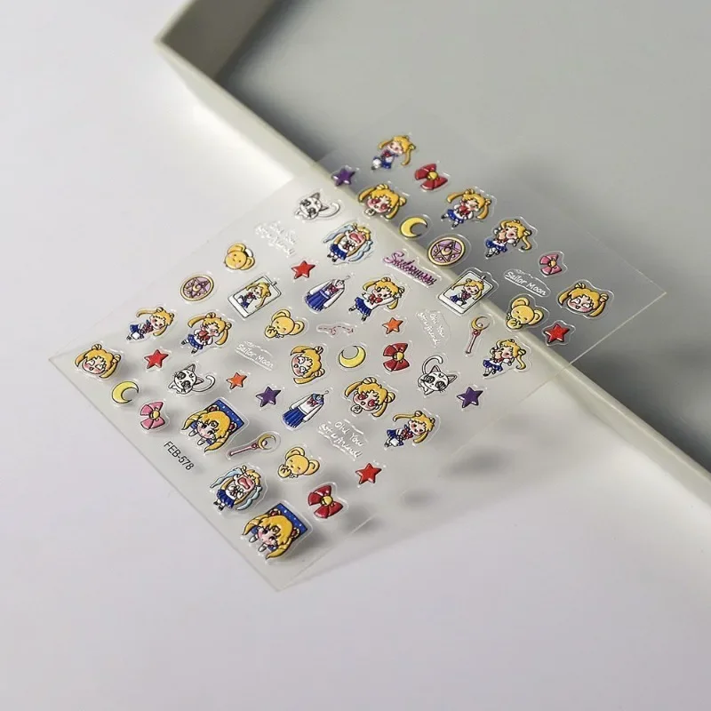 New Sailor Moon Anime Peripheral Stickers Tsukino Usagi Hand Ledger Material Cute Nail Stickers Exquisite Holiday Gift Wholesale - view 5