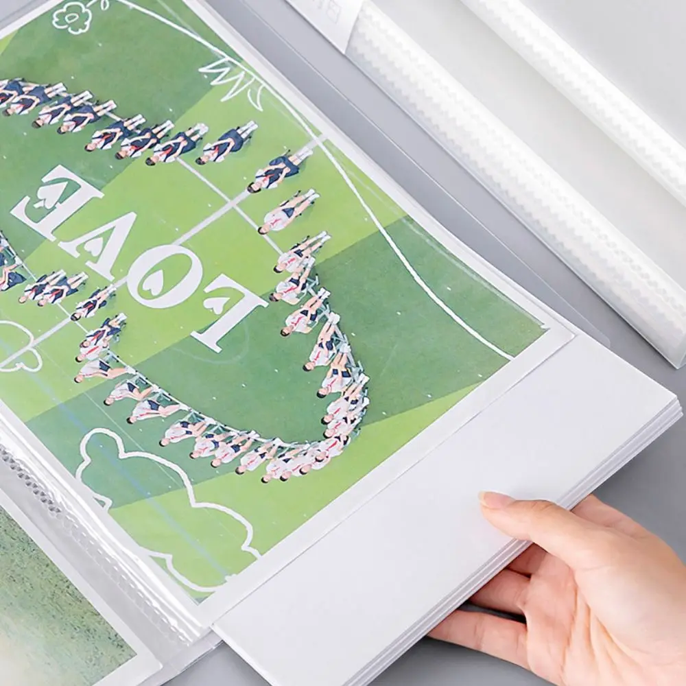 Папка для файлов формата А4, большой емкости, водонепроницаемый прозрачный бумажный органайзер, пылезащитный контейнер для документов 20/30/40/60/80/100 листов