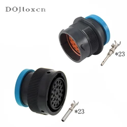 1 Set 23 Pin HDP24-24-23PE-L017 Original USA Deutsch Black Female Connector HDP26-24-23SE-L017 HDP26-24-23PE-L017