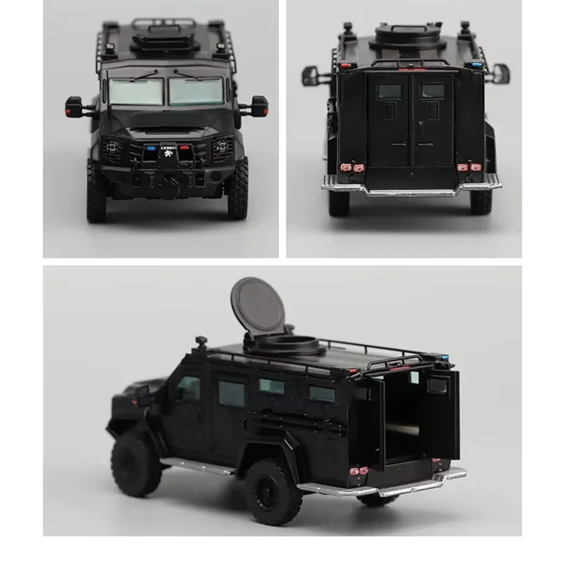 MVA 1:64 Bearcat Armored Vehicle Full Alloy Upgrade Version Dual Form Plain Black Nevada New York NYPD Livery Diecast Car Model
