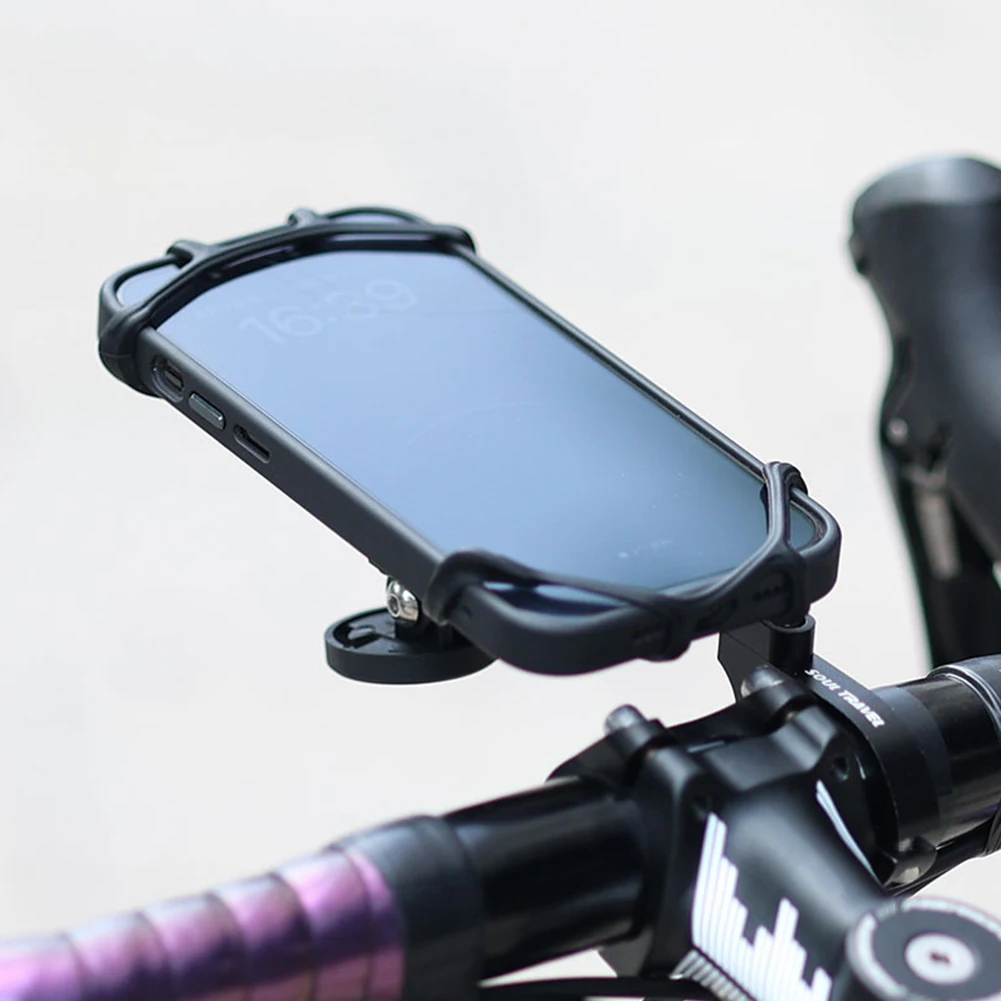 MTB Bike Mobile Phone Holder with Silicone Strap High Elasticity Bike Stopwatch Holder Tear-Resistant for Garmin Stopwatch Inter