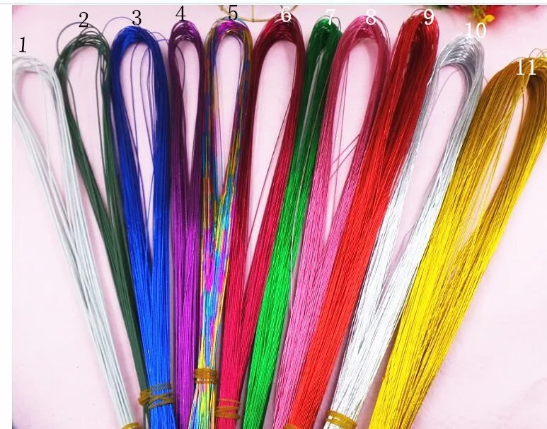 100PCS 80cm Length 22# 0.8mm/0.031Inch Diameter Nylon Stocking Flower Iron Wire Used For DIY Nylon Stocking Flower Making