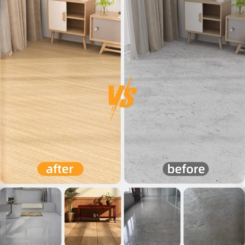 

Imitation Wood Grain Self-adhesive Floor Sticker for Living Room Renovation Waterproof Wear-resistant Wall Papers Home Decor