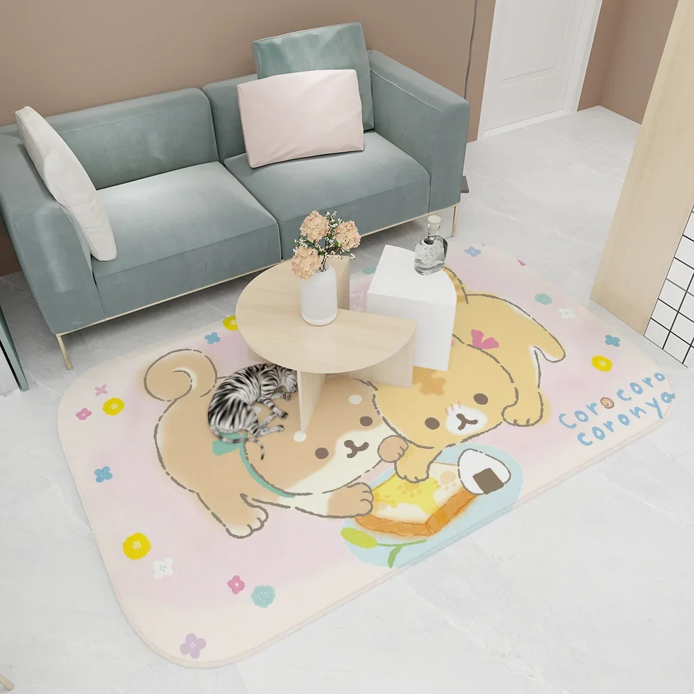 1PC Kawaii Japanese Corocoro Coronya Floor Mat Entrance Door Mat Washable Non-Slip Living Room Sofa Chairs Area Mat Kitchen