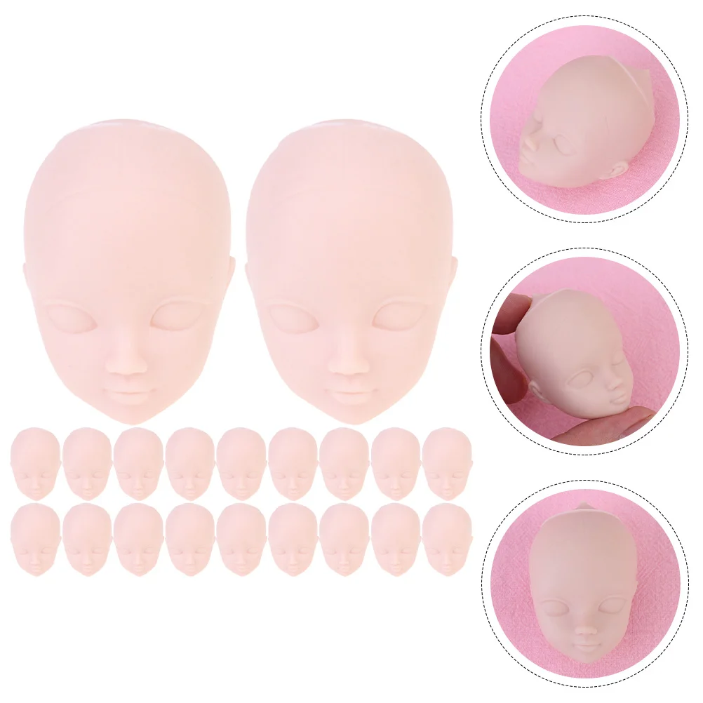 

20 Pcs Head Mini Pin Hair Mannequin Training Babies Dolls DIY Material Making Heads Handmade Key Chain