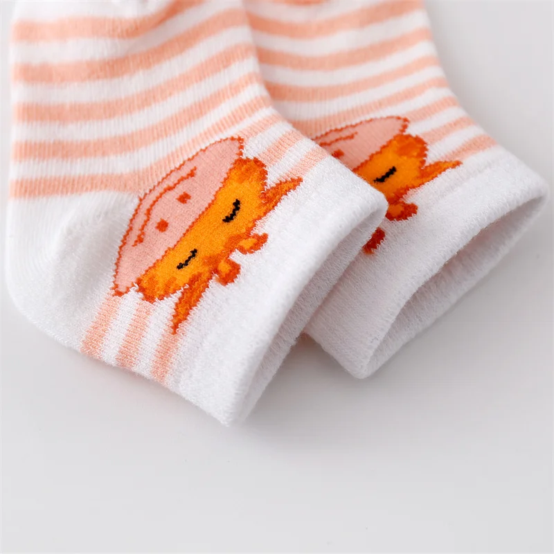 7Pairs/Set 0-24Month Socks For Girls Spring Summer Newborn Baby Boys Girls Socks Cotton Cartoon Casual Infant Sock 2024 New