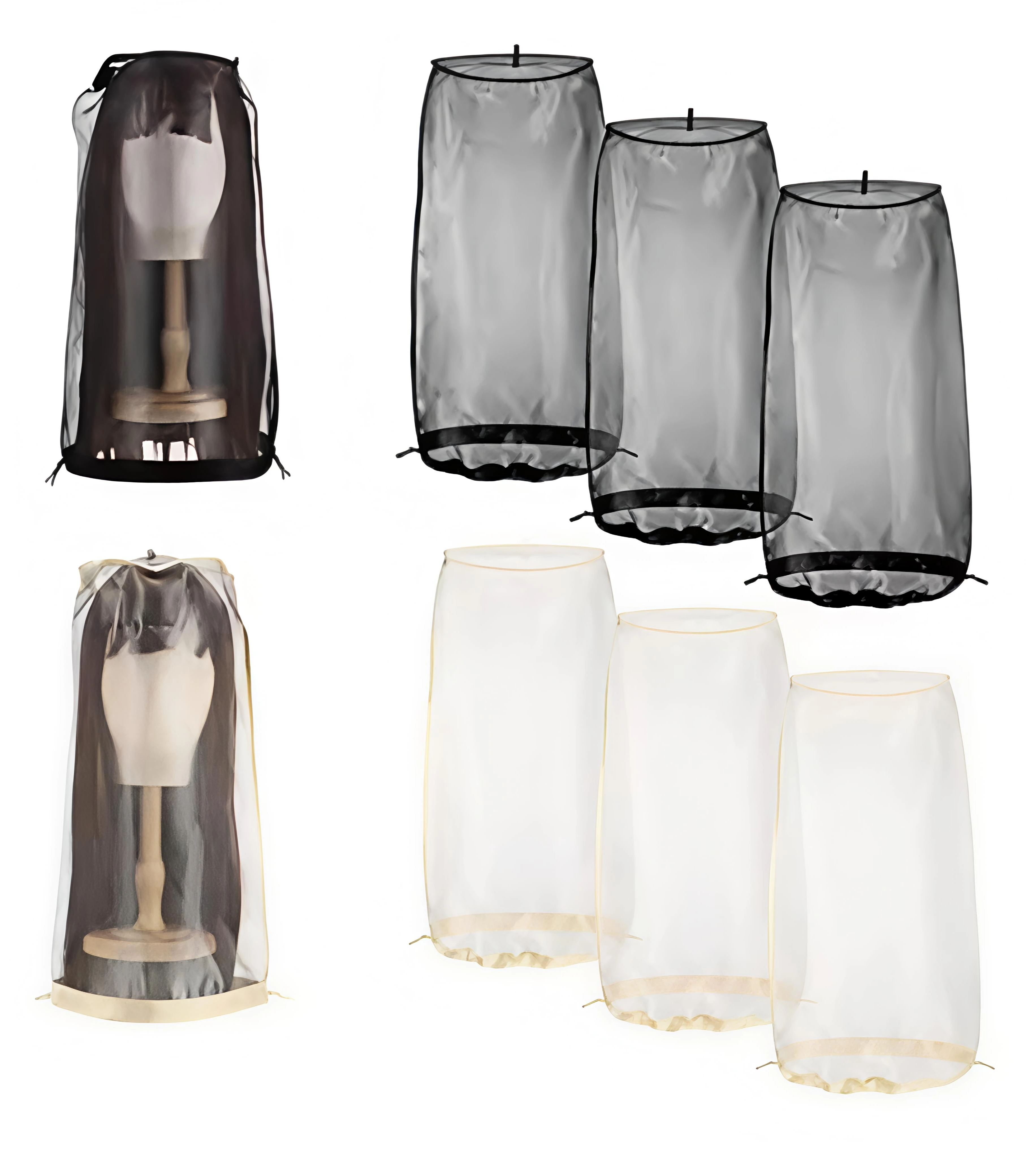 

2/5 Pcs Wig Bags Adjustable Wig Storage for Multiple Wigs with Drawstring Portable Wig Storage Bags