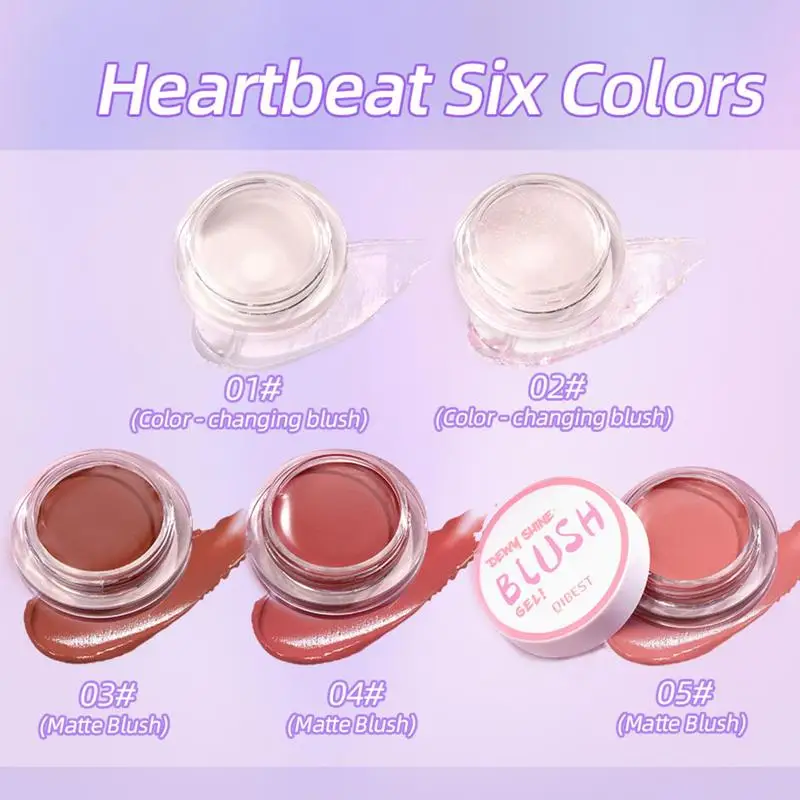 Multi-use Blusher Rouge Moisturizing Blusher Lip Liquid Rouge Waterproof Cheek Cream Glossy Cheek Powder Long Lasting Makeup