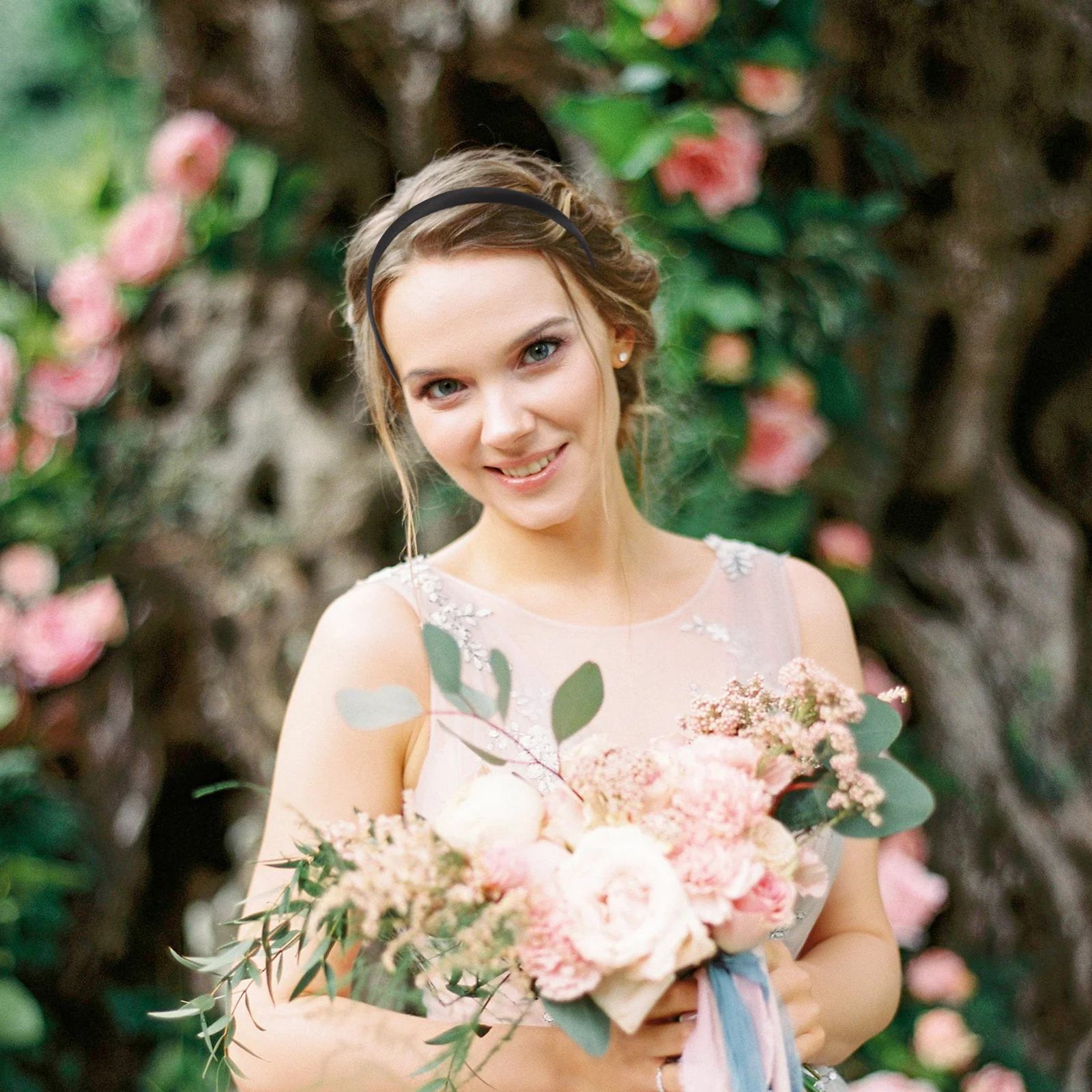 2Pcs Black Thick Headband Soft Hair Hoop Vintage Style Classic Hair Accessories for Women Teens Birthday Party Wear