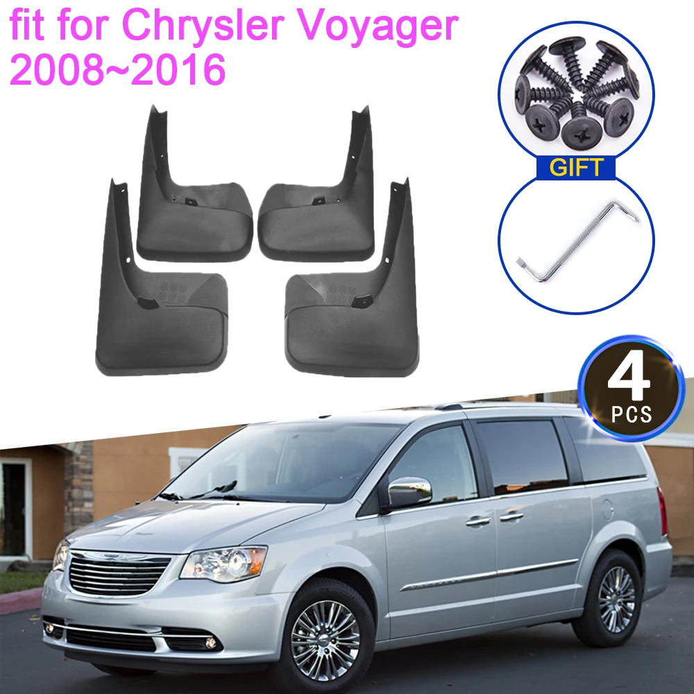 for Chrysler Voyager 2008~2016 2009 2010 2011 2012 2013 2014 2015 Mudflap Mudguard Splash Grade Front Wheels Fenders Accessories