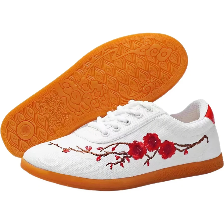 

USHINE Canvas Tai Chi Tendon Boots Good Quality Martial Arts Shoes Soft Bottom Practice Kung Fu Shoes Wingchun Shoes Kung Fu