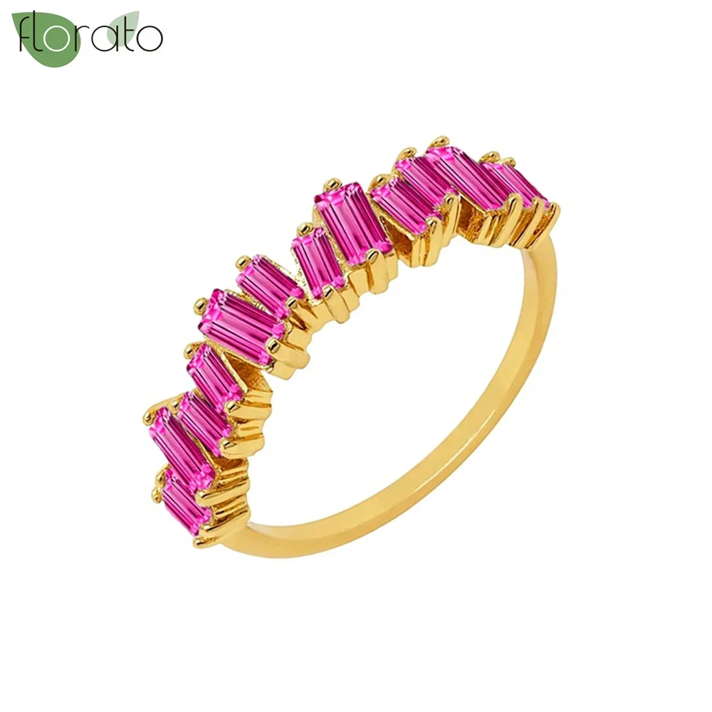 Women's Gold Plated Colorful Zircon Luxury Engagement Ring, Gift