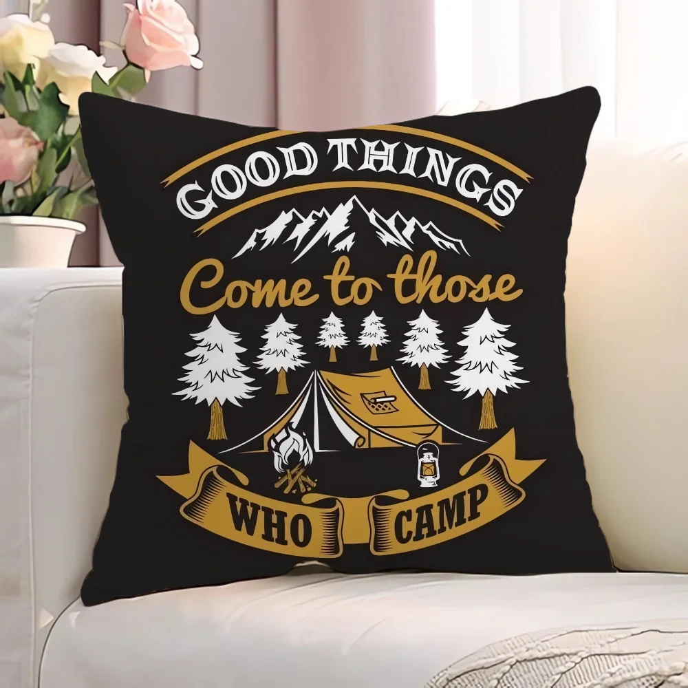 Camping Decorative Cushions for Sofa Chair Cushion Cover 45x45cm Pillowcase 45*45 Pillow Hugs Pillowcases 40x40 Short Plush Body