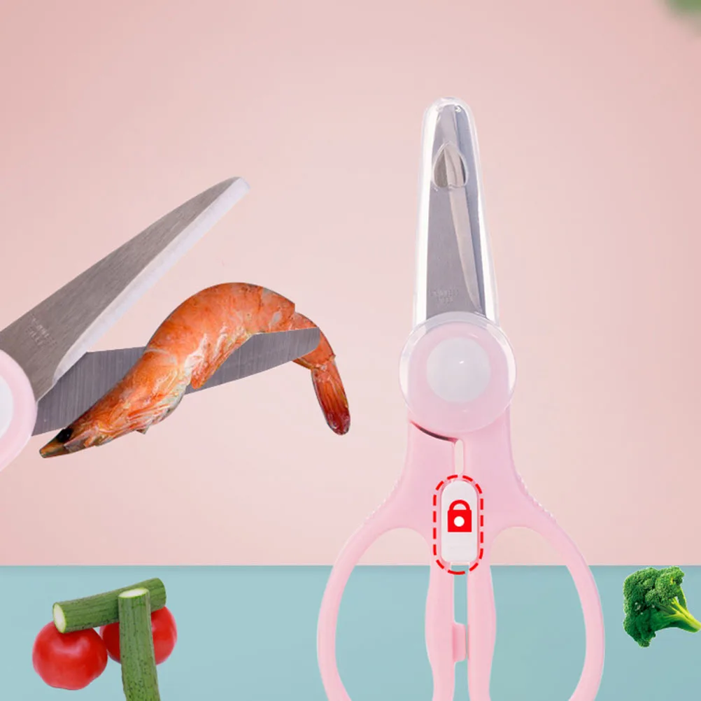 Food Shear Portable Stainless Steel Complementary Food Scissor For Safe Cutting Kitchen Gadget Tool