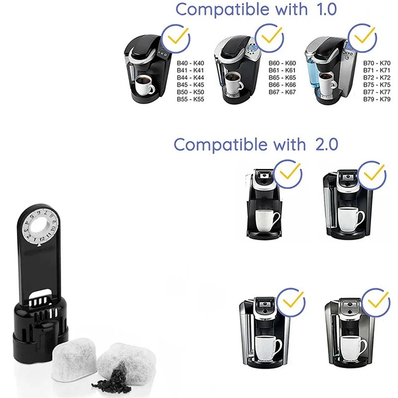 Filtros de carvão de pacote A01V-12 compatíveis para máquinas Breville BWF100, substituições de filtro de água para máquina de café expresso Breville