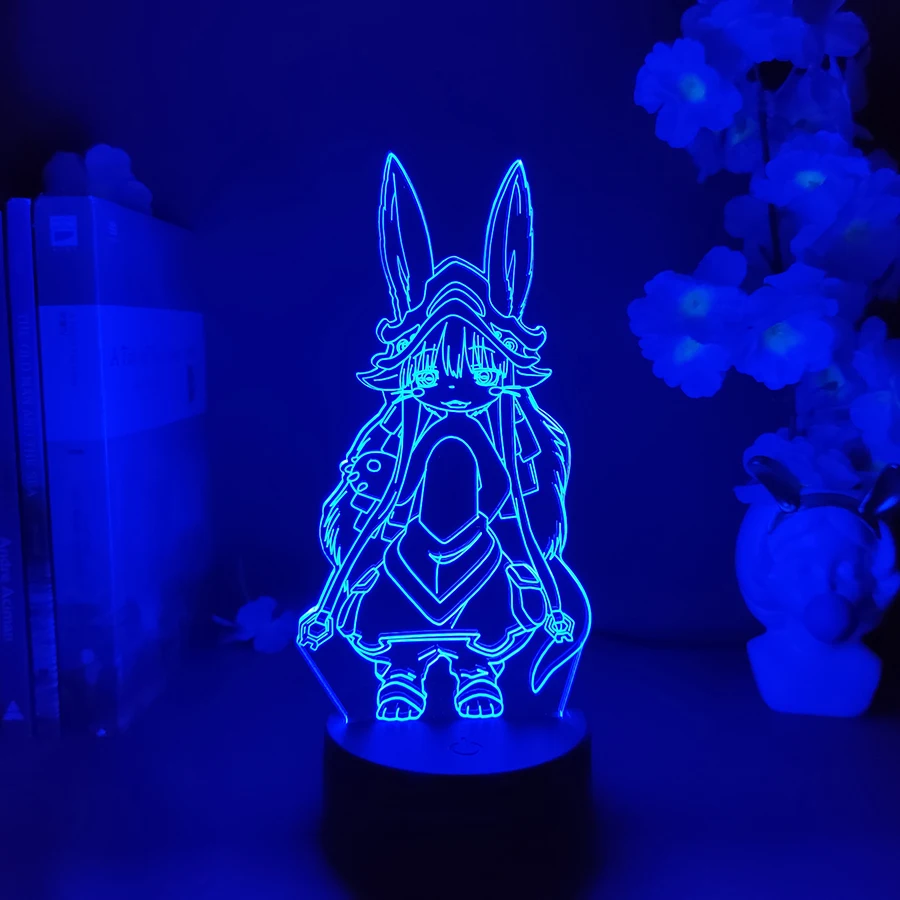 Nanachi Made in Abyss Anime Figure Nightlight Manga Collection Zone LED Backlight Kawaii Room Decor RGB Table Lights Xmas Gift