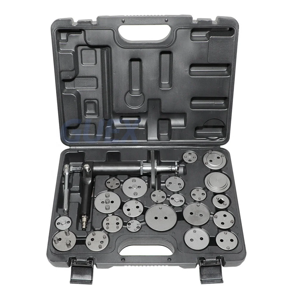 

Universal 23pcs Pneumatic Brake Piston Wind Back Tool Set Auto Wind Back Car Brake pad disassembly and replacement tool