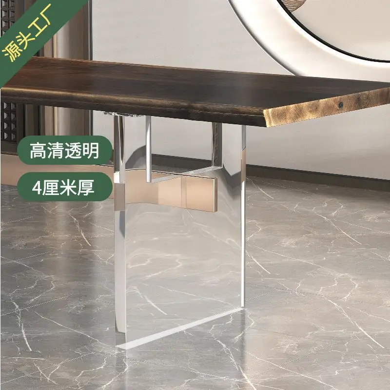 4Cm thick board acrylic water ripple table legs tables feet suspended legs island tables table feet T-shaped one-shaped support