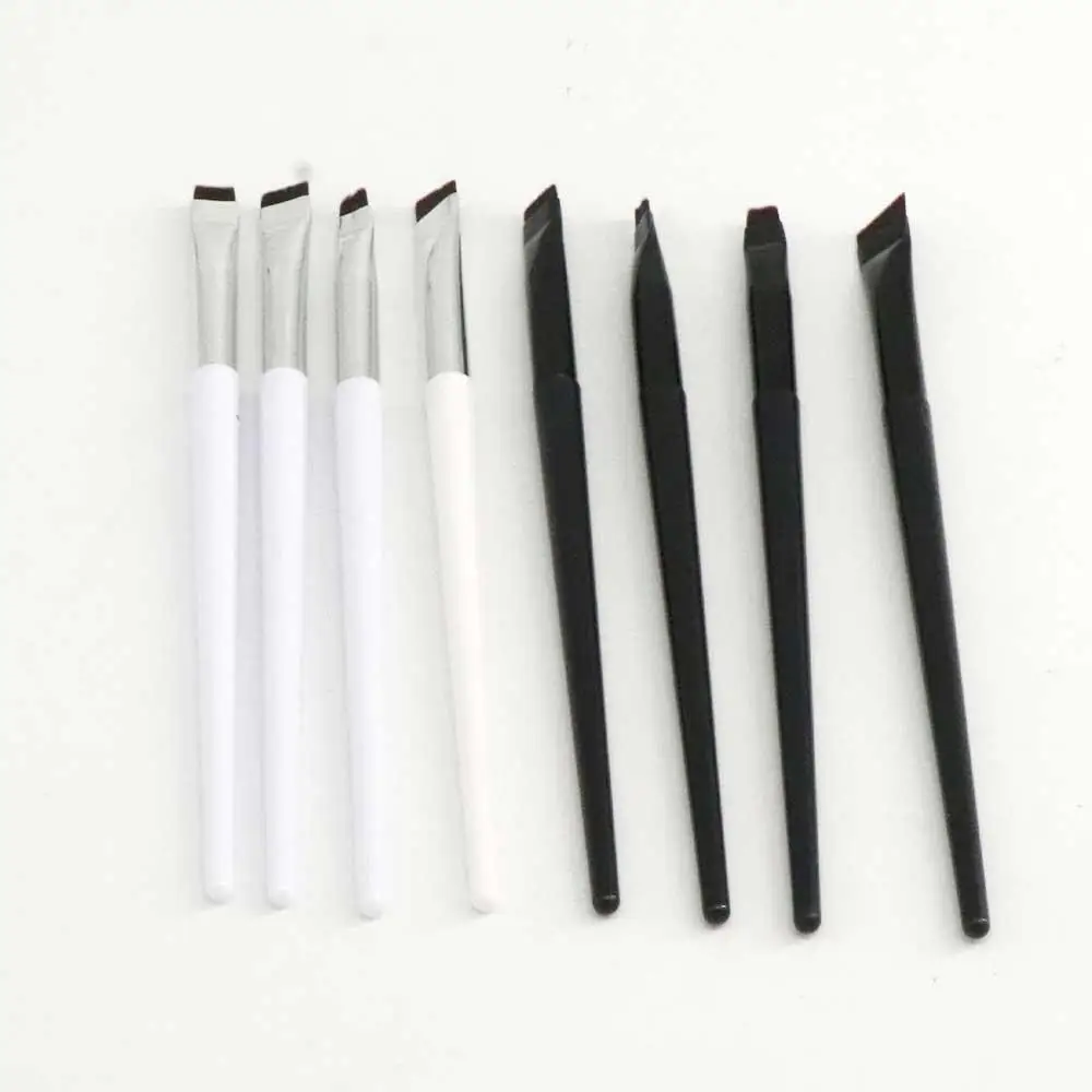 ライナーブラシ メイクアップツール 美容初心者向け 角度付き細いアイライナーブラシ ライナーブロウブラシ ブレードメイクアップブラシ フラットアイブロウブラシ