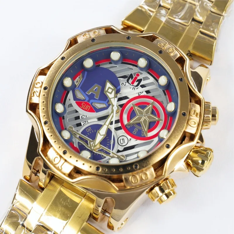 2024 New American Comic Pattern Fashion Big dial Sports Leisure Personalized Fashion Men\'s Watch