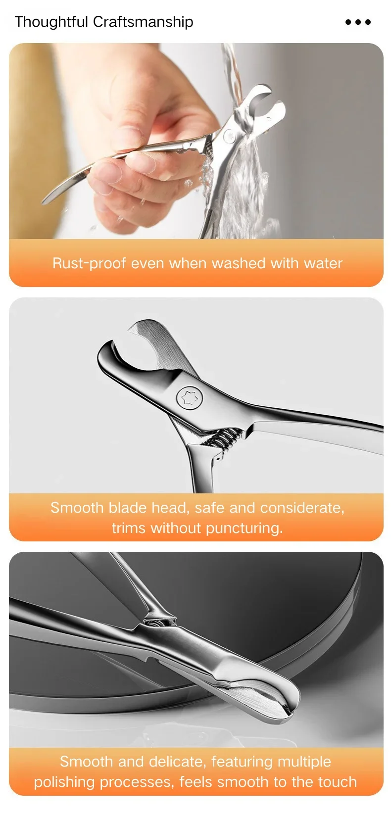 Kloksax för katt i rostfritt stål med ergonomiskt grepp_voghion.com