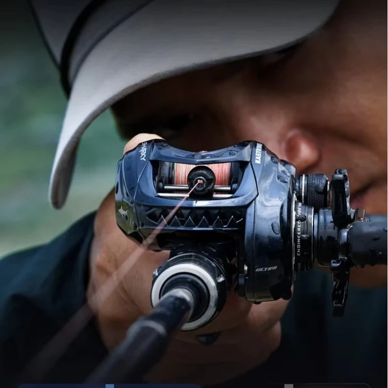 KastKing Sharky Ultra Long Cast Baitcasting Reel Freshwater Saltwater Fishing Reel Low Profile Baitcaster for Lure Fishing & Sna
