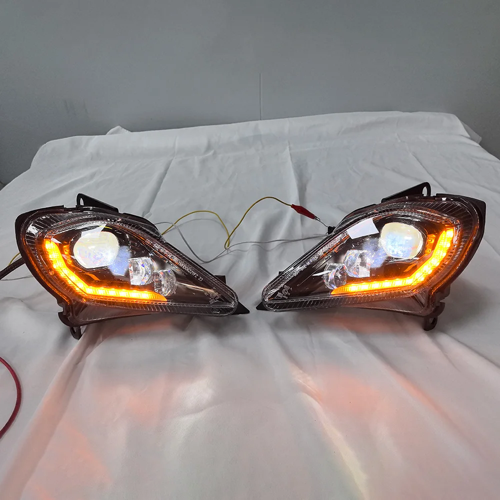 For Yamaha YFZ350 450 YFM700 Raptor Wolverine 250 350 450 700 2004-2024 ATV LED Headlight Lamp DRL Motorcycle Light Assembly E24