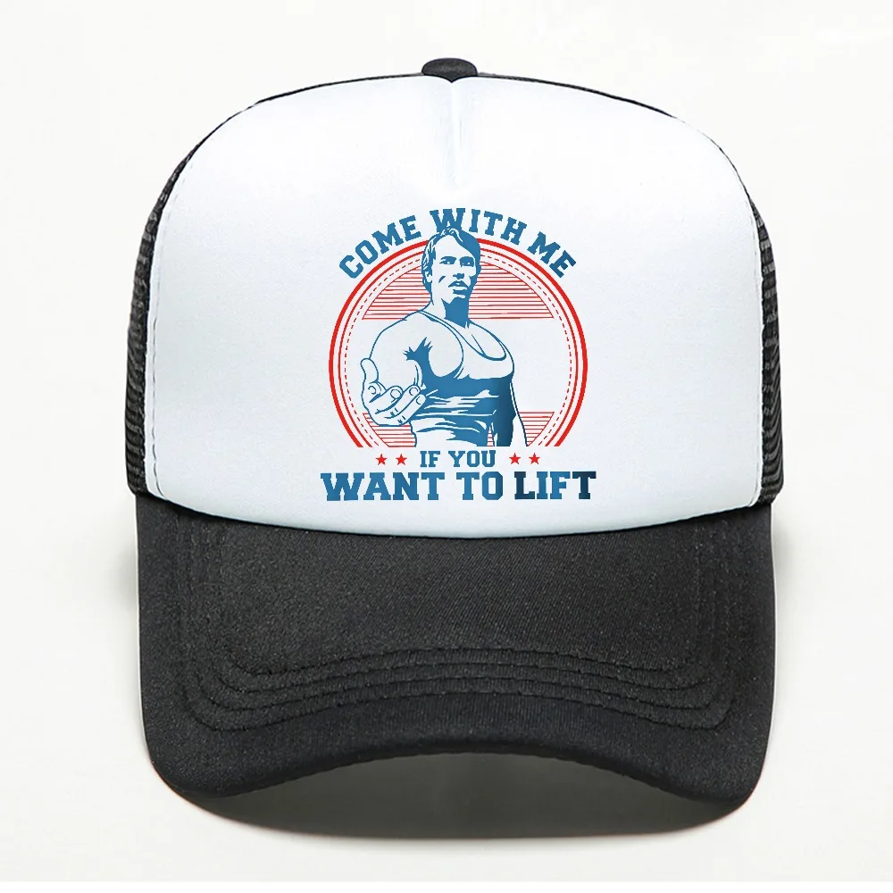 Come with Me If You Want To Lift Printed baseball cap summer casual adjustable mesh trucker hat fashion breathable Snapback Hats