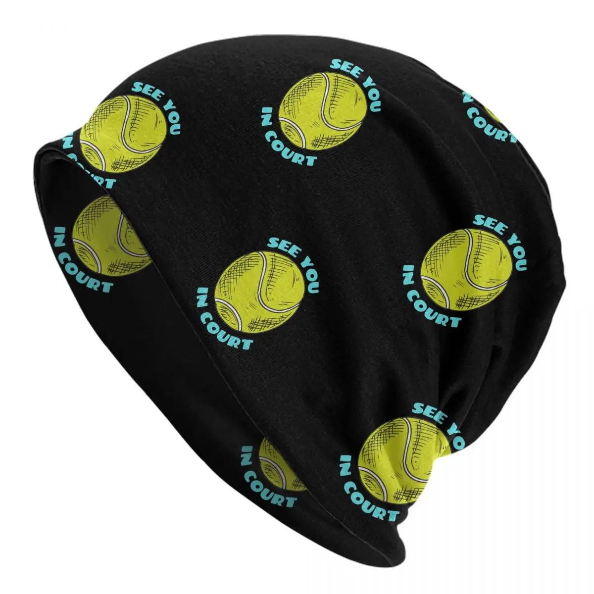 See You In Court Funny Tennis Player Men Women Adult Beanies Caps Knitted Bonnet Hat Warm Fashion Autumn Winter Skullies Hats
