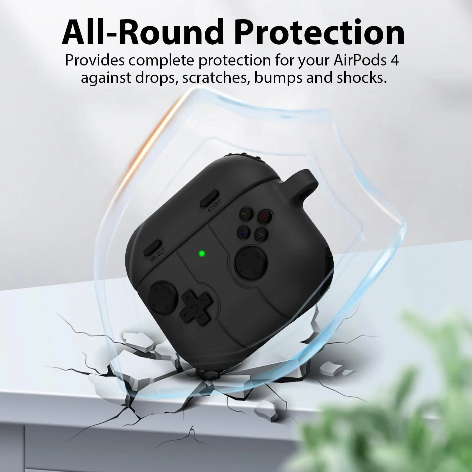 Classic Game Case for Apple Airpods 4 Case Soft Silicone Funny Case Cover with Cleaning Kit for AirPods 4 Case with Keychain view 5