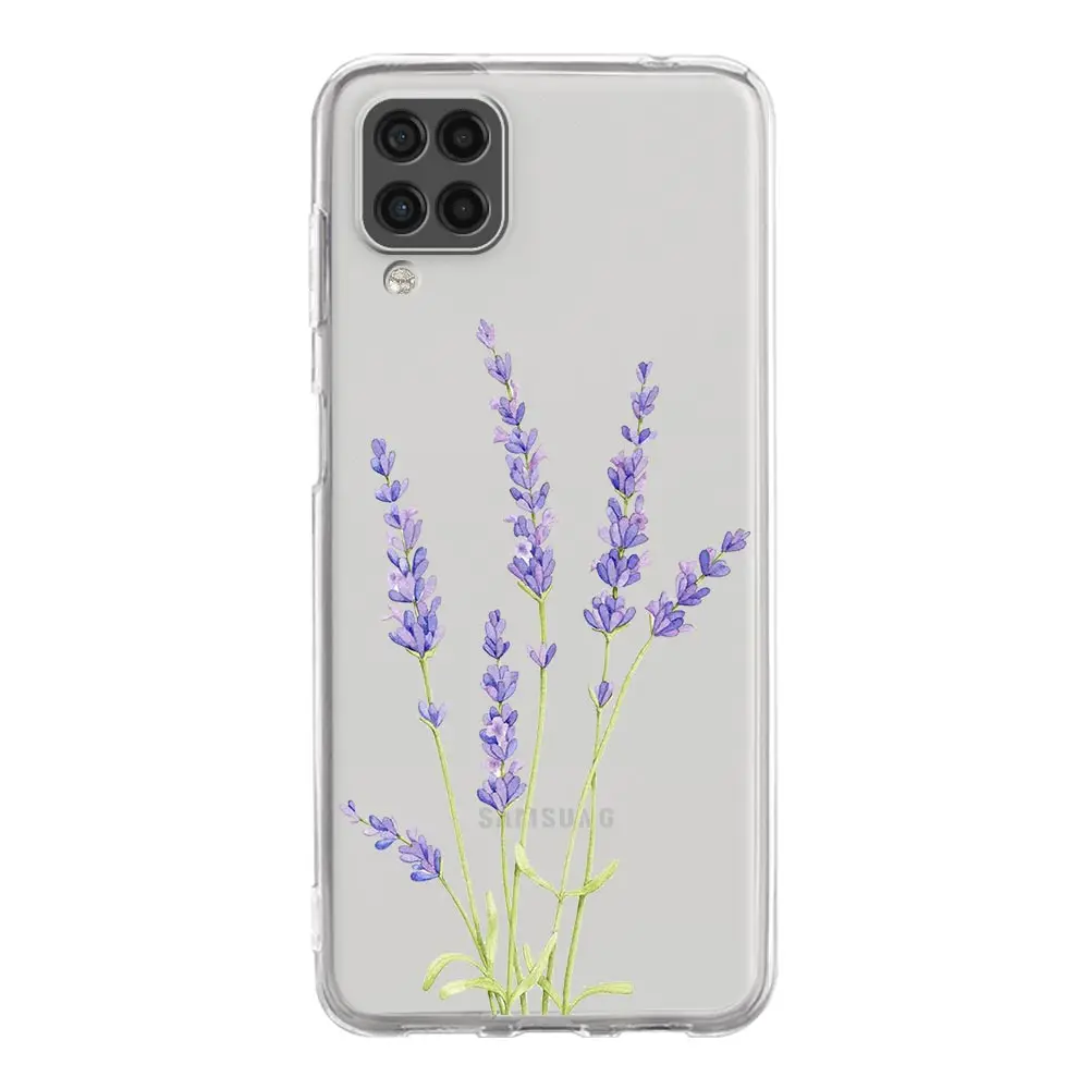 sunflower Flower Lavender Purple Case For Samsung A13 A33 A73 A53 A23 A51 A71 A21S A12 A11 A31 A41 A01 A03S A22 A52 A32 5G Cover