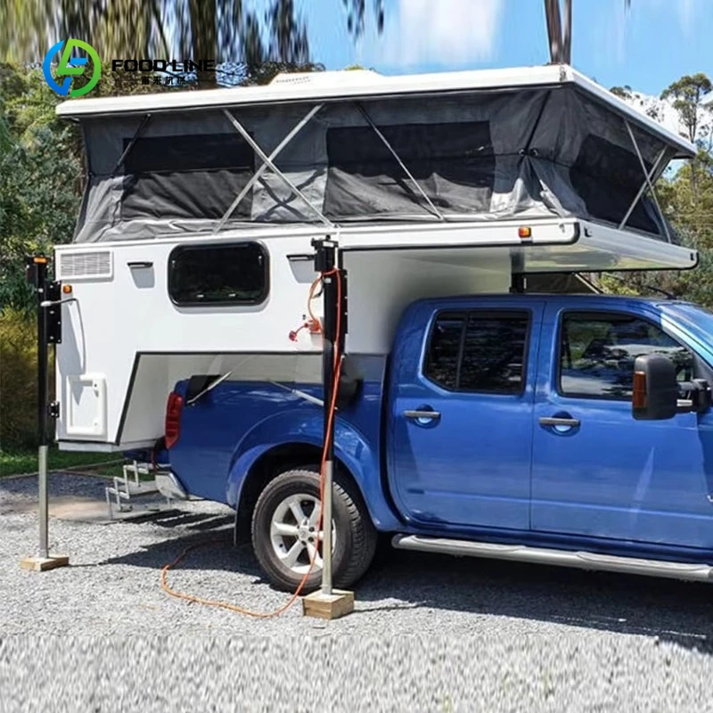 Customized Pickup Camping Poopup Campers Modern 4X4 Off Road Truck Camper Overhead Slide in Pickup Camper
