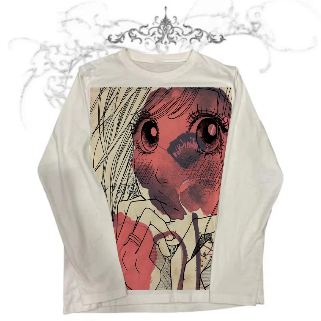 

Clothing Female Women Top Y2k Clothes Women Harajuku Anime Girl Woman T-shirts 2000s Tops Emo Baby Tees Y2k Kitty Kpop Gothic
