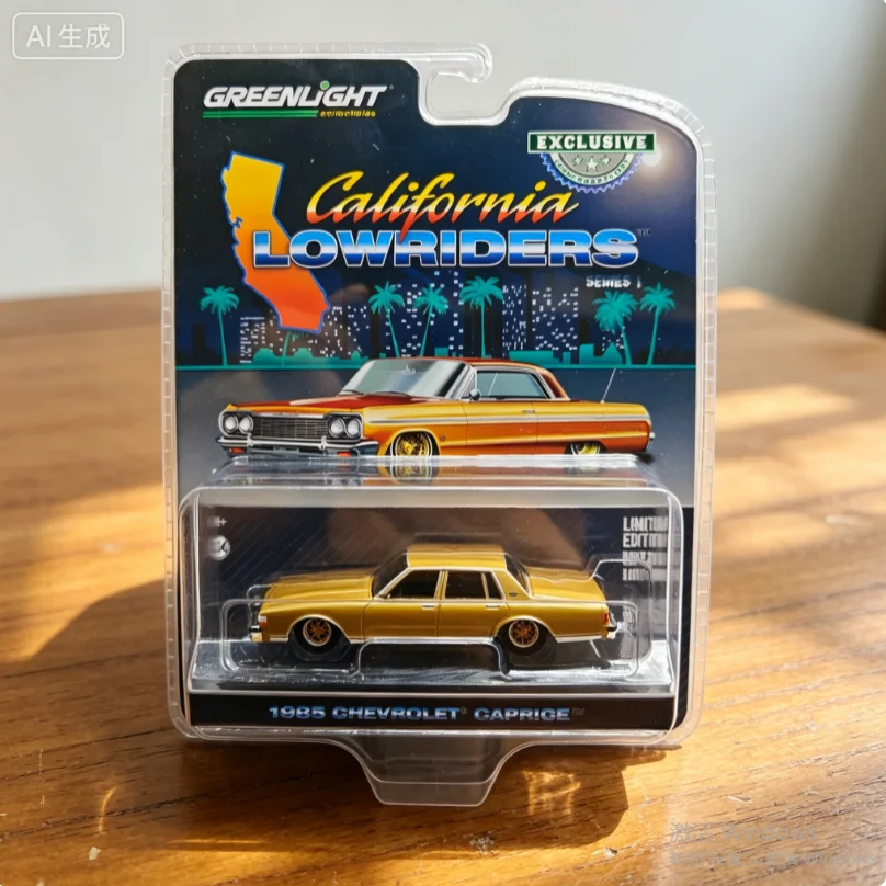 Green Light 1:64 California Low Slung Series 1-1985 Caprice Low Rider (fine Hard Card Board)car Model Collection Tos G Alloy