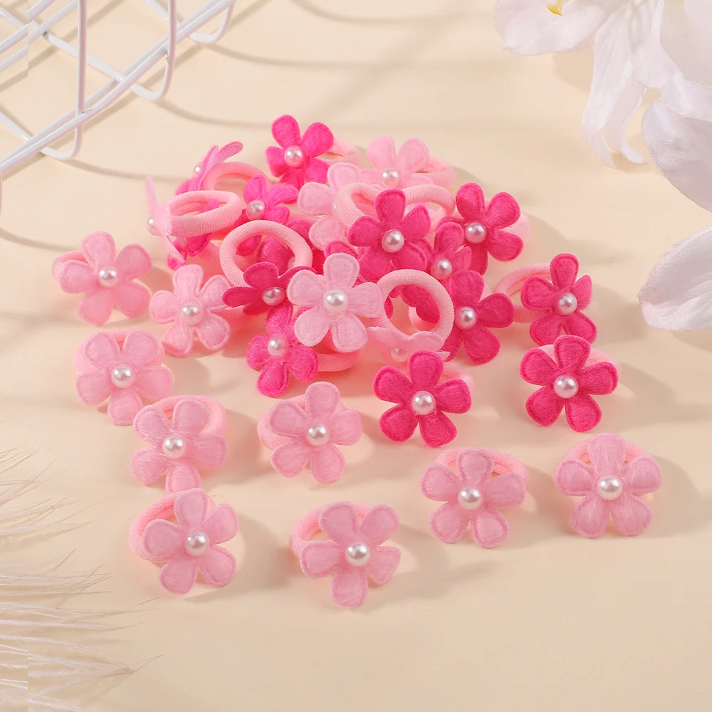 20 teile/los Kinder Elastische Haarbänder Mädchen Gummiband Für Kinder Süßigkeiten Scrunchie Haar Krawatten Nette Baby Haar Zubehör – Detail 16