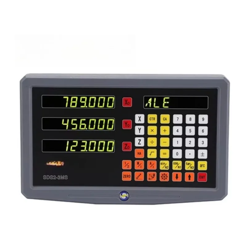 Digital controller DRO SDS2-3MS numerical control display, glass gauge IP64, for milling lathe boring machine