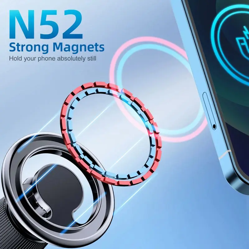 Magnetic Car Phone Holder Stand 360° Adjustable for Macsafe iPhone Huawei Xiaomi Mini Magnet Car Air Vent Clip Cellphone Mount