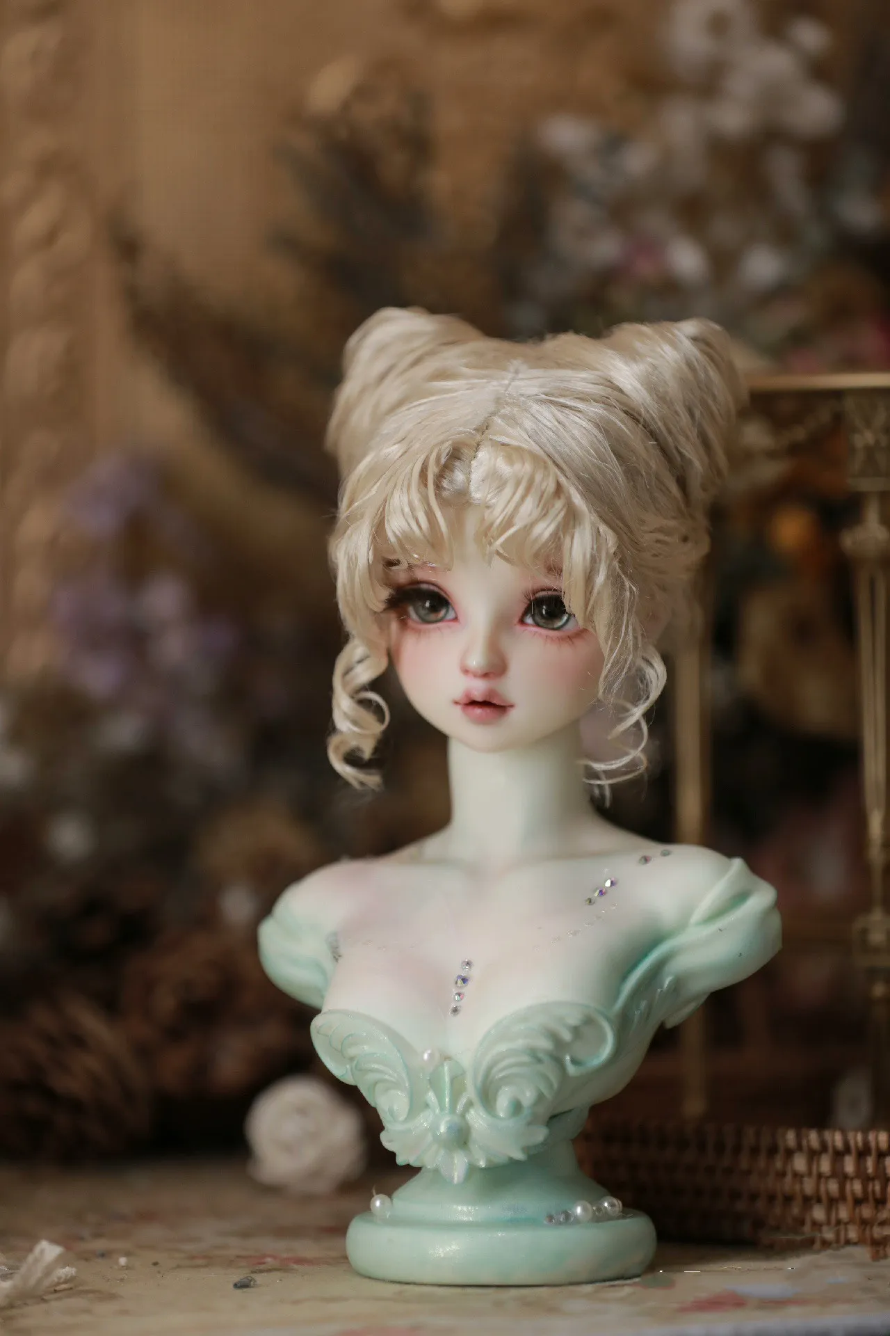 European style BJD doll wig “Gold Rice Dumpling” 1/3 doll imitation mohair styling hair free shipping