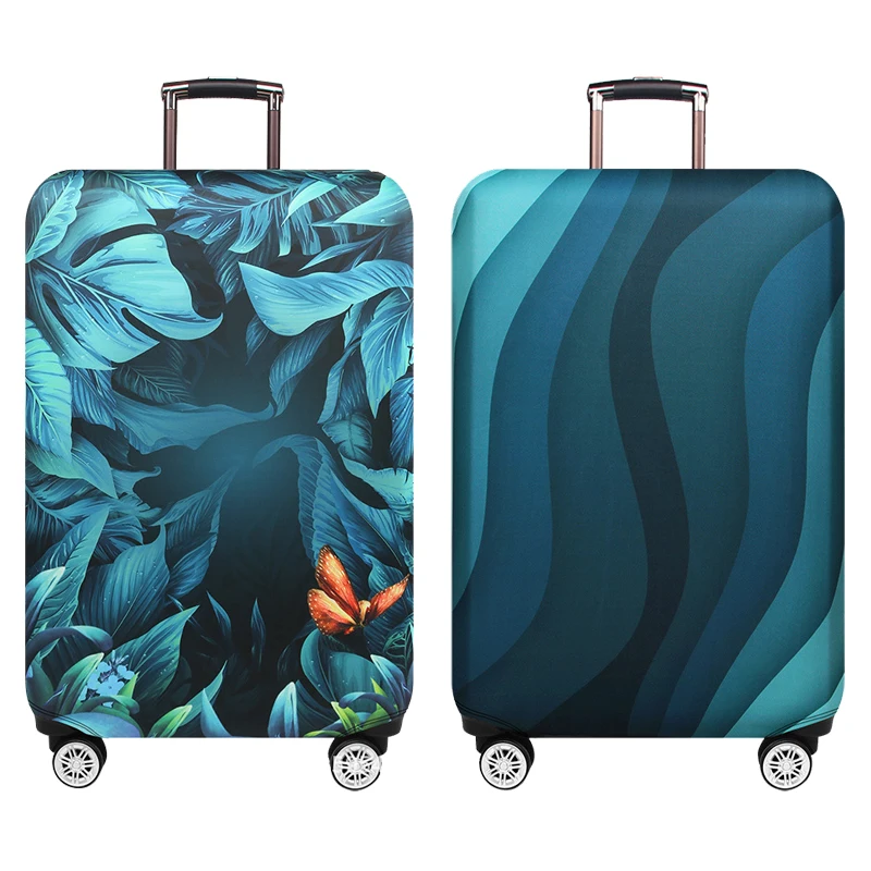 Travel Around The Word Suitcase Protective Covers Thick Elastic Luggage Cover Protector for 18