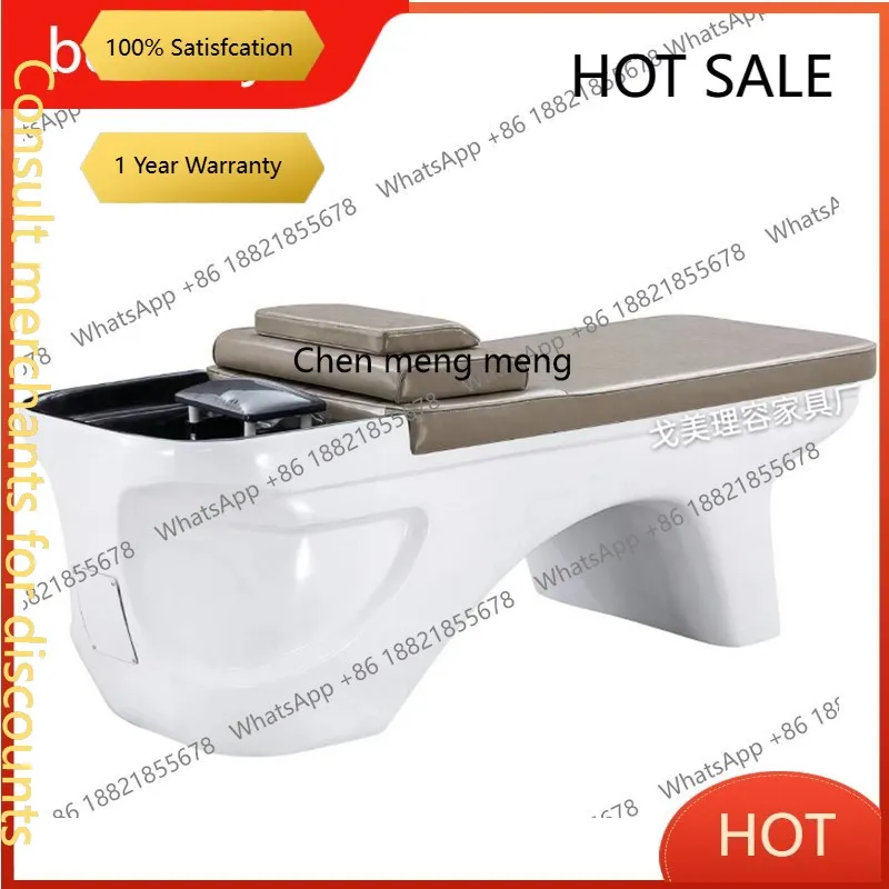 D5556 Glass steel shampoo bed Hair salon Full lying barber shop shampoo bed Beauty salon Hair salon Shampoo bed