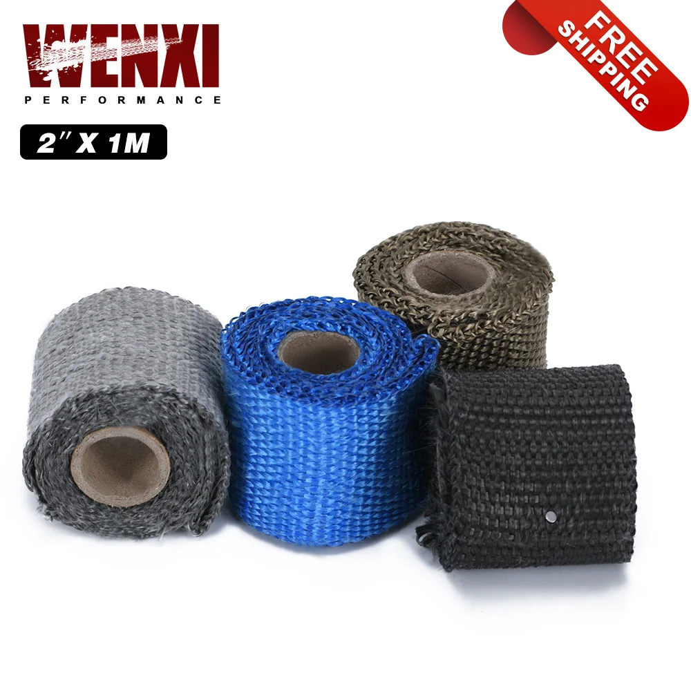 50mm 1Meter Car Motorcycle Exhaust Header Pipe Insulation Heat Wrap Tape 8 Colors Available 2019 NEW Hot Sales 2