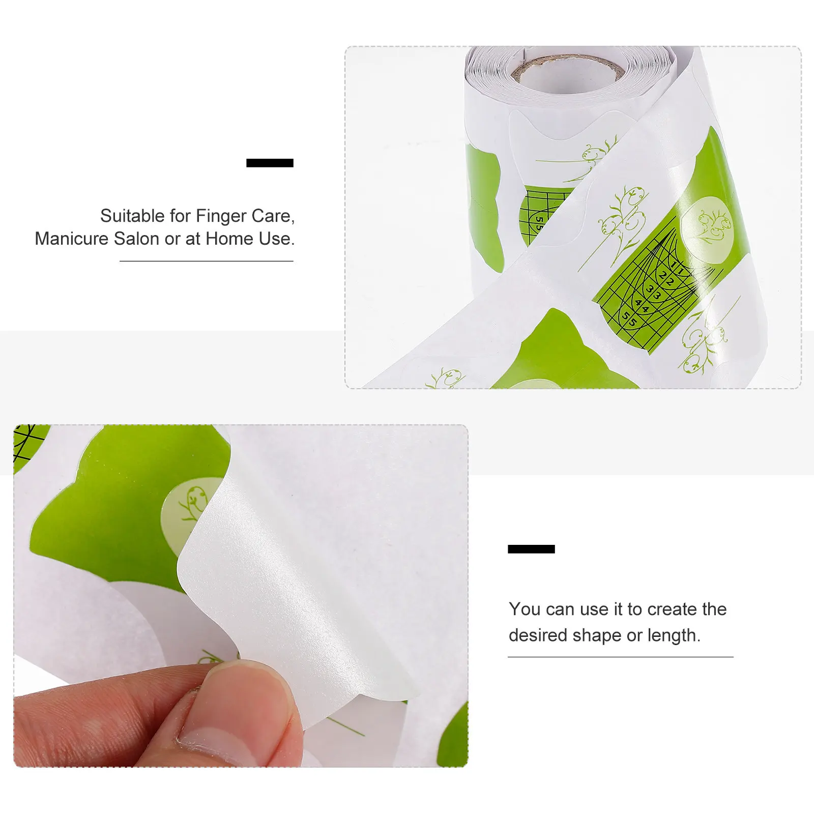 100Pcs Nail Art Extension Guide Paper Easy Apply Nail Form Stickers for Professional Salon Home Use Manicure Tool Acrylic Uv Gel